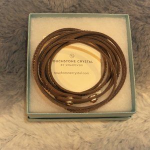 Touchstone Crystal By Swarovski Wrap-Star Bracelet Mocha